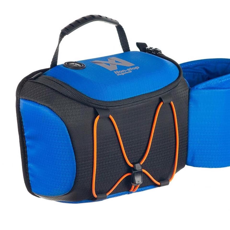 Non-stop Ferd Belt bag is an accesory to the Ferd belt to carry a camera, bottle, snacks or other essentials while you are hiking with your dog